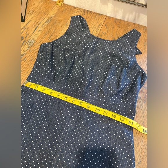 💙 CHRISTIAN CHENAIL Polka Dot Sleeveless Dress – Size 6 - Picture 12 of 14